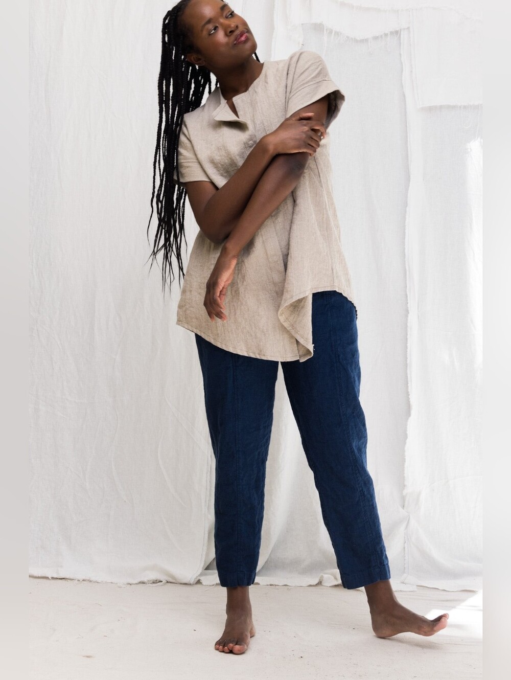 Elizabeth Suzann Clyde Pant In Midweight Linen, NWT